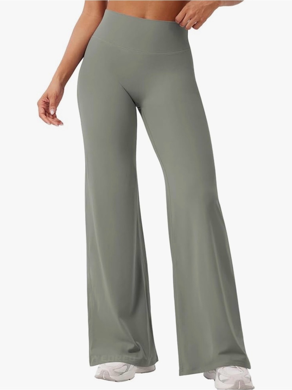 High-Rise Olive Wide-Leg Active Pants